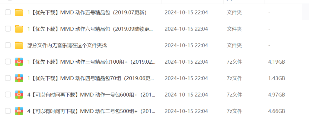 【VMD】较早期VMD舞蹈数据
