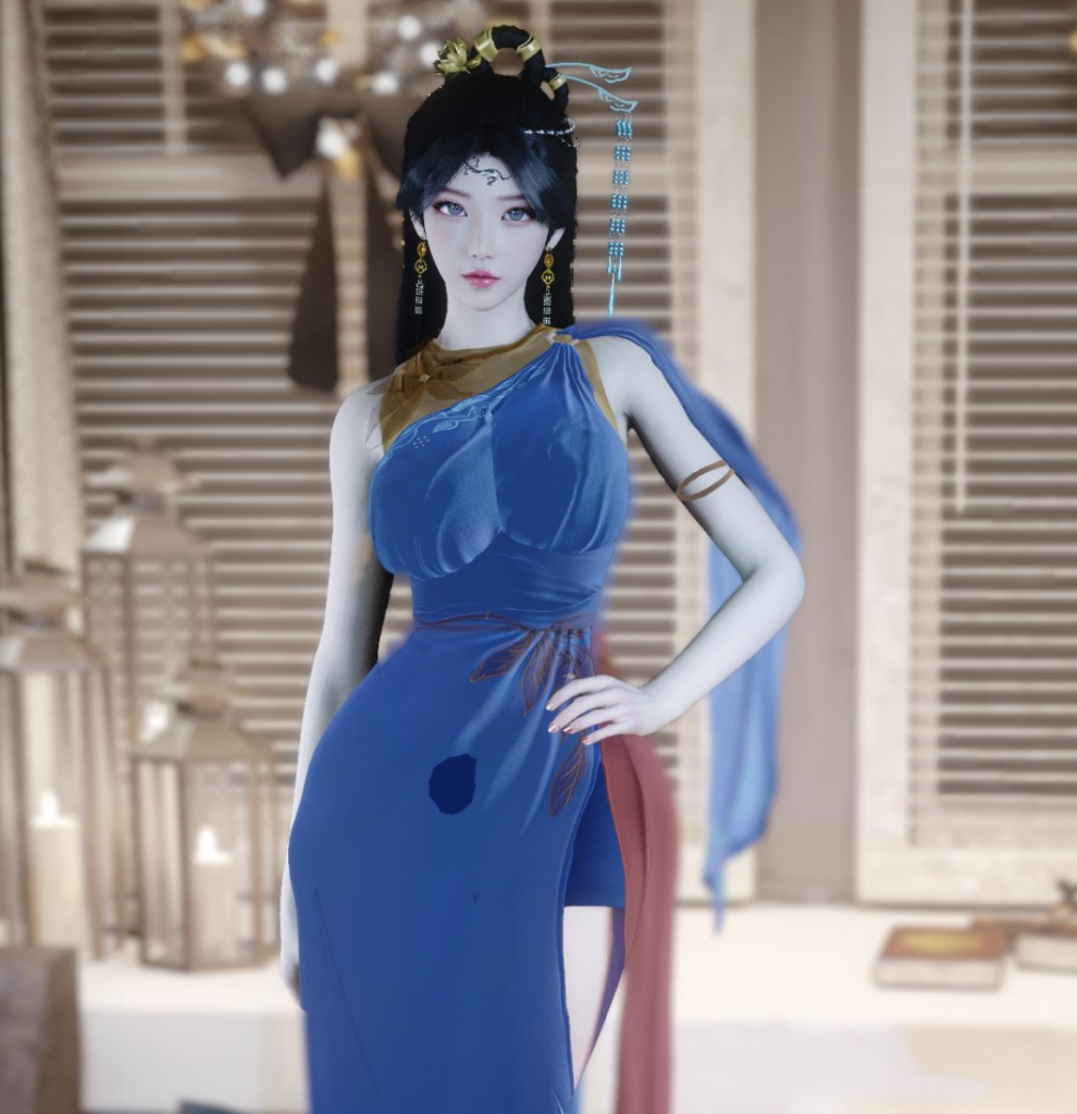 WHH.单肩礼袍-林夕资源VAM